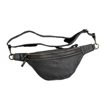 House of Sajaco skind bumbag / bæltetaske, 3030127-Sort