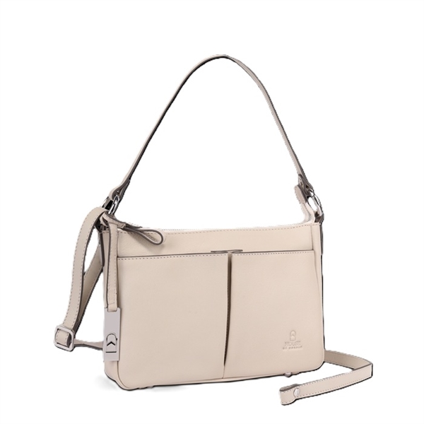 House of Sajaco skind  skuldertaske, 3040089-Beige