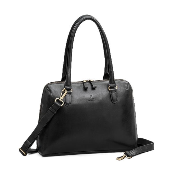 Sajaco, skind arbejdstaske, 3052048-Sort