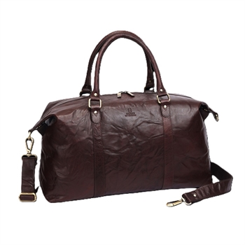 Sajaco, skind weekend / rejsetaske, 3080001-Brun