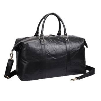 Sajaco, skind weekend / rejsetaske, 3080002-Sort