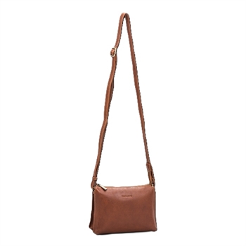 The Monte skind skuldertaske, 6059265 Cognac