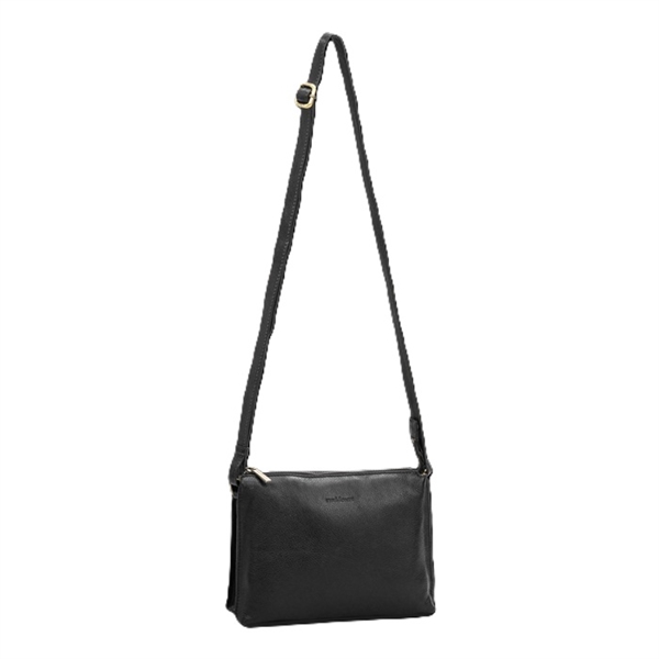 The Monte skind skuldertaske, 6059266-Sort