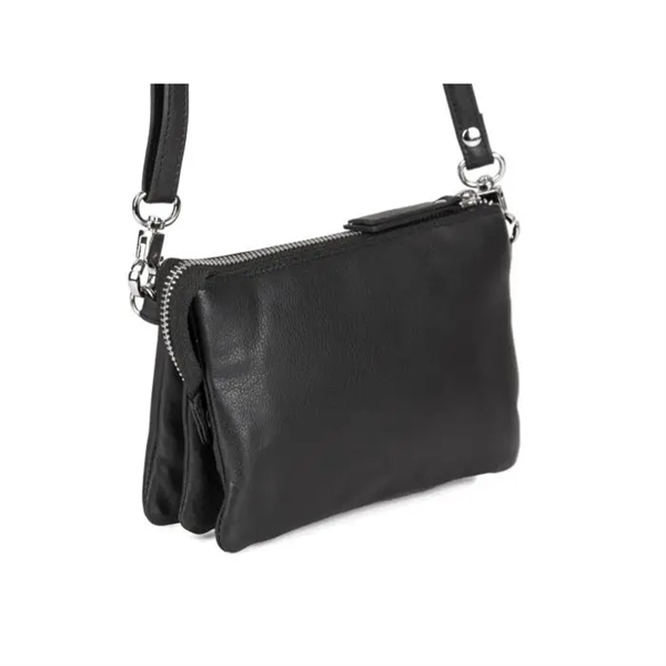 Pia Ries Tropical skind clutch taske, 872. Sort