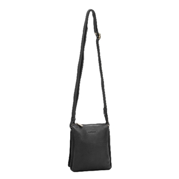 The Monte skind skuldertaske, 6059264 Sort